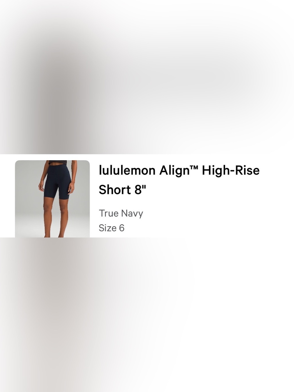 lululemon athletica Align High-Rise Shorts in True Navy